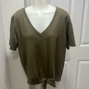 Lilla P cozy soft pants and top 2 piece set. Sz L. Olive-ish green. Travel?